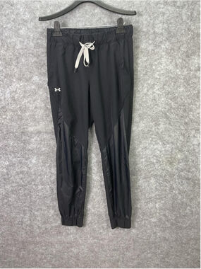 Under Armour Pants Womens Small Black Jogger Elastic Waist Running Gym Athletic